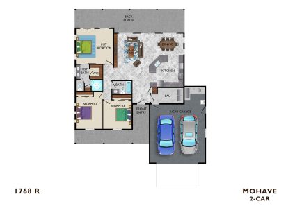 Mohave 2 car - R color Floor plan